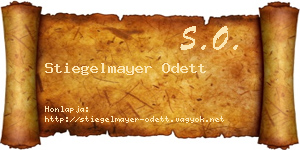Stiegelmayer Odett névjegykártya